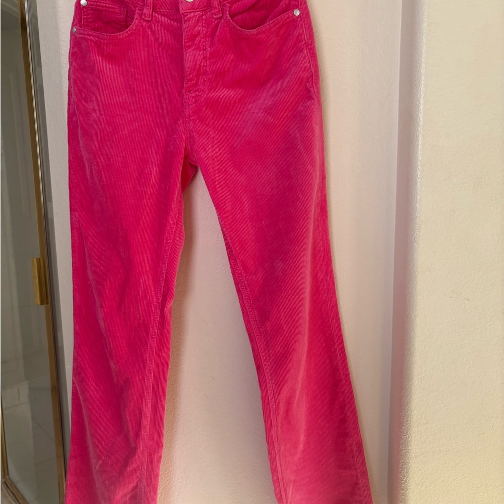 Pilcro Vibrant Pink Corduroy Pants